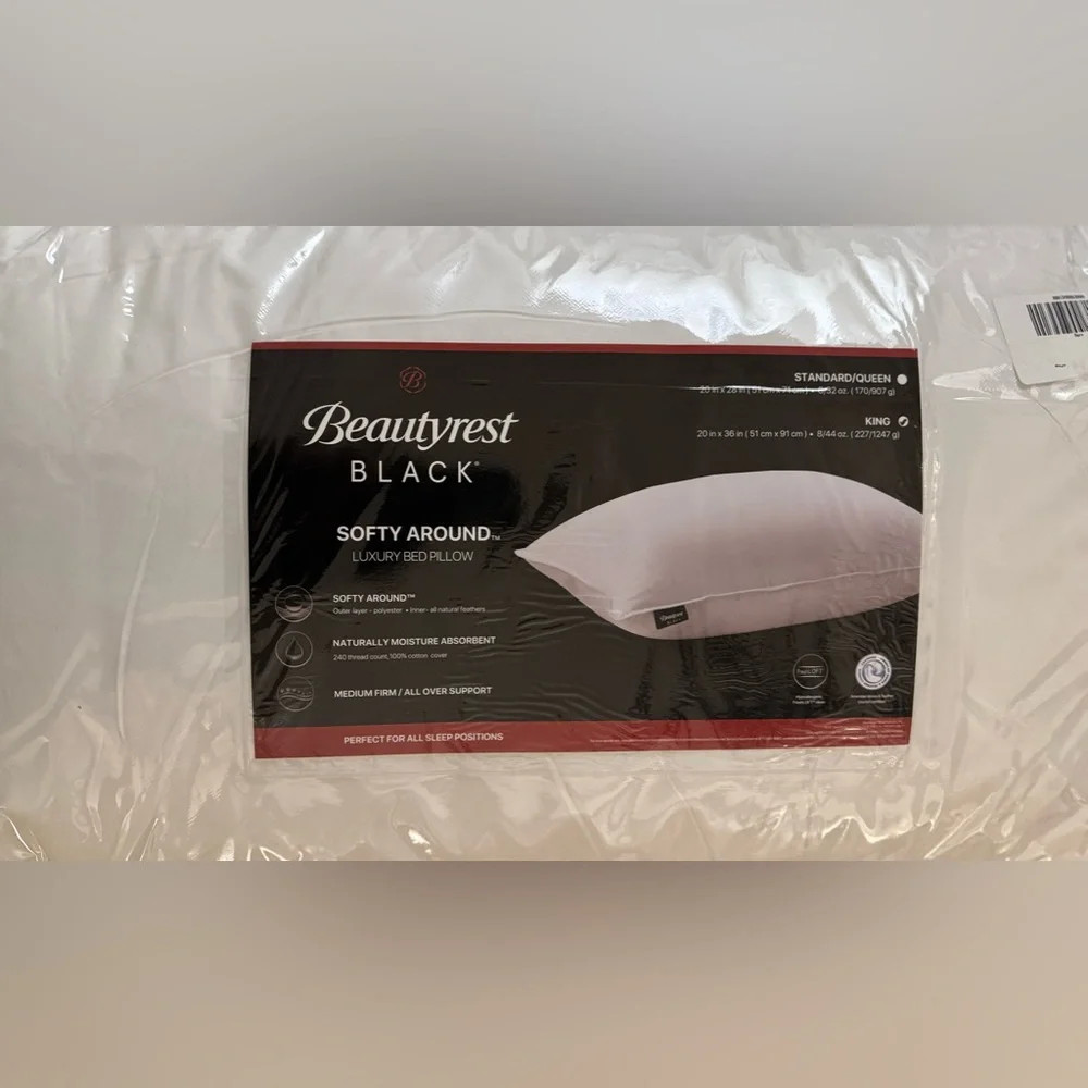 🎉LAST CHANCE🎉BEAUTYREST BLACK Luxurious‎ Down And Feather Blend Pillow